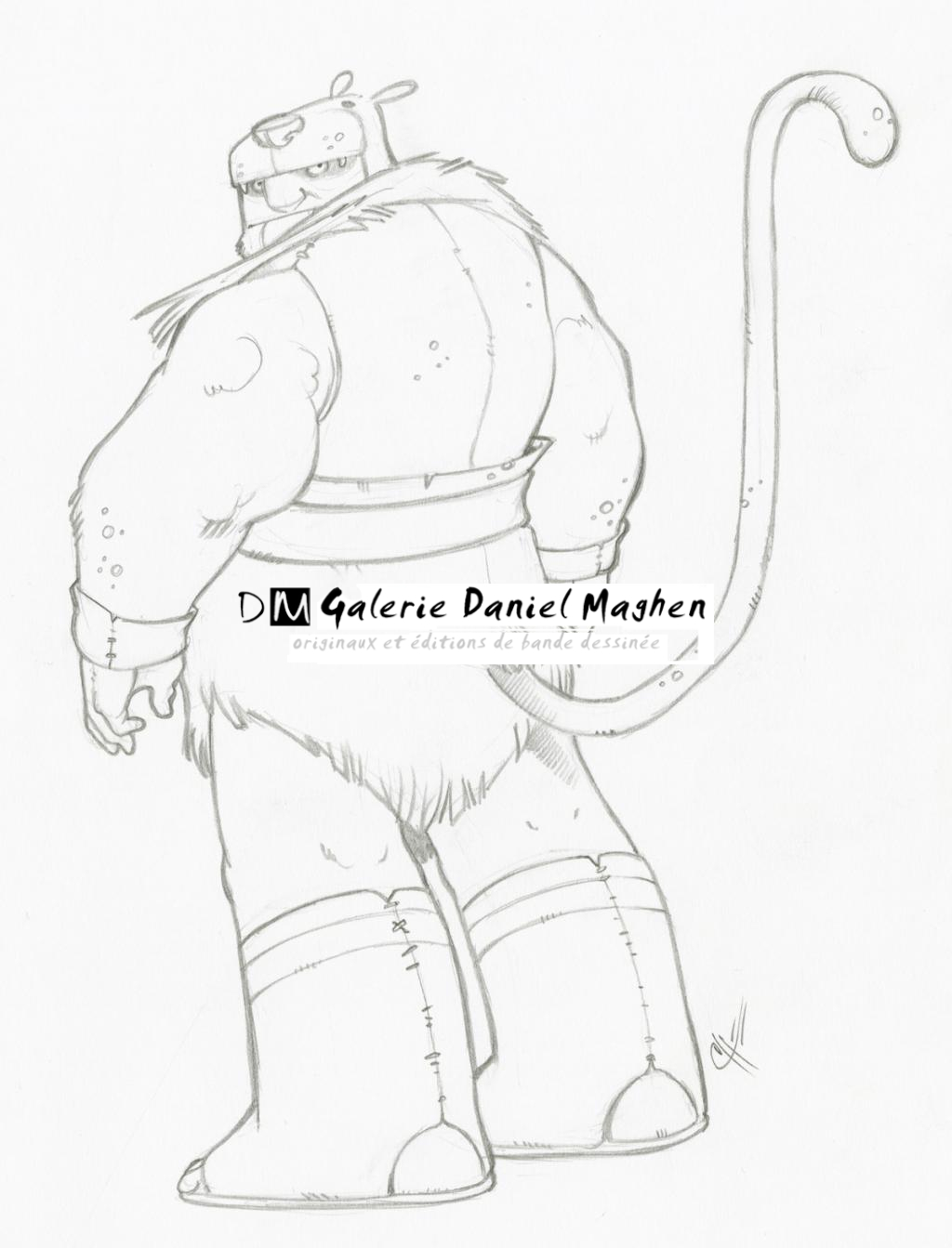 éude de personnage - John Simon Loche - Mine de plomb sur papier - 2304