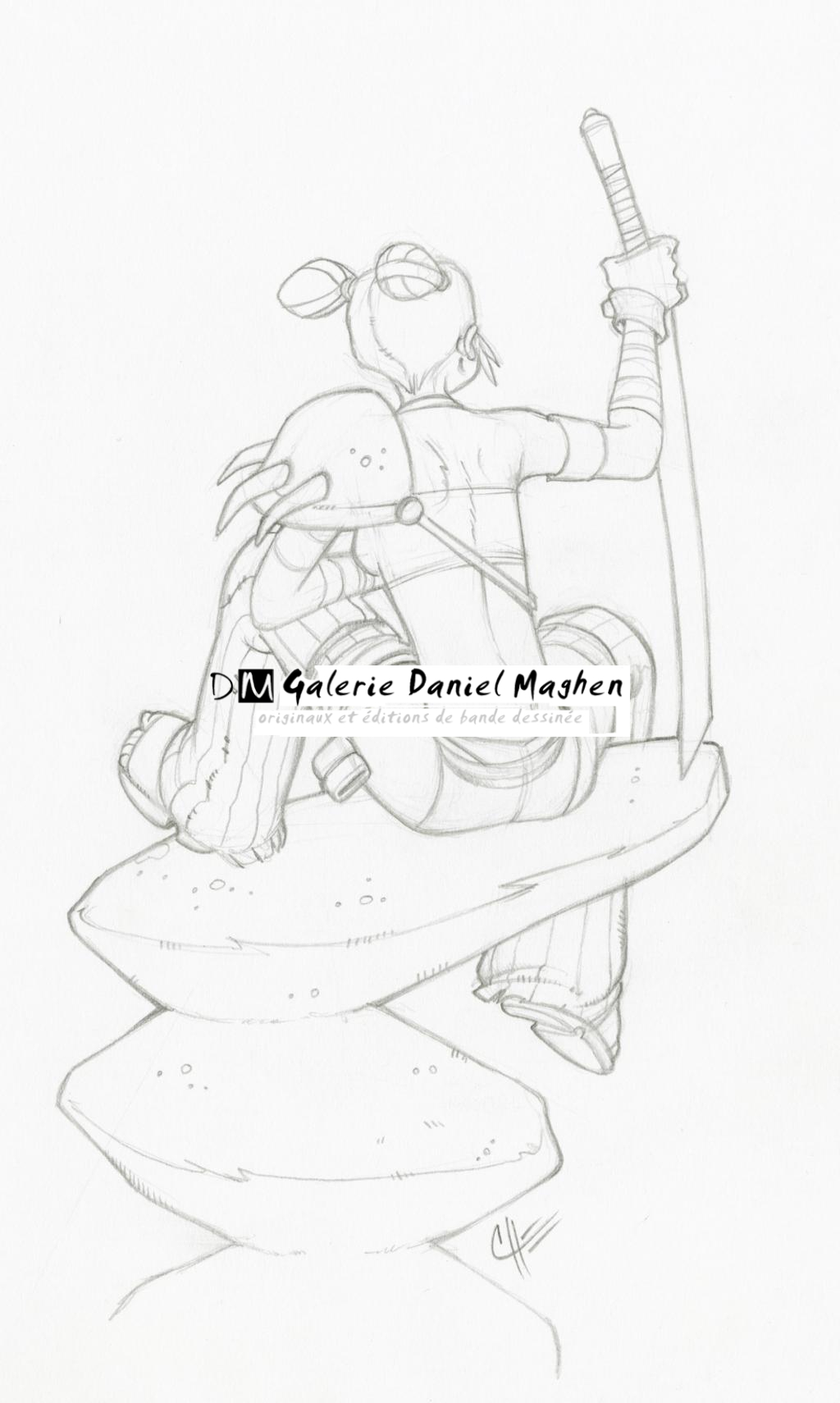 éude de personnage - John Simon Loche - Mine de plomb sur papier - 2305