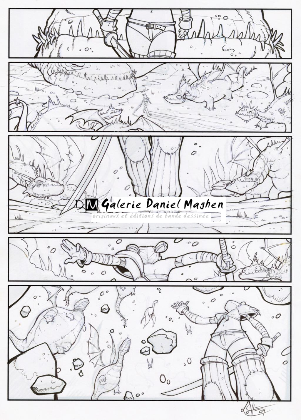 Planche encrée - John Simon Loche - Encre de Chine sur papier - 2308