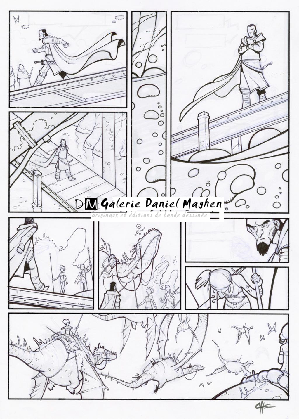 Planche 4 encrée - John Simon Loche - Encre de Chine sur papier - 2311