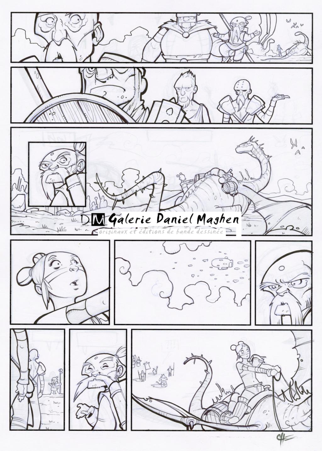 Planche 5 encrée - John Simon Loche - Encre de Chine sur papier - 2312