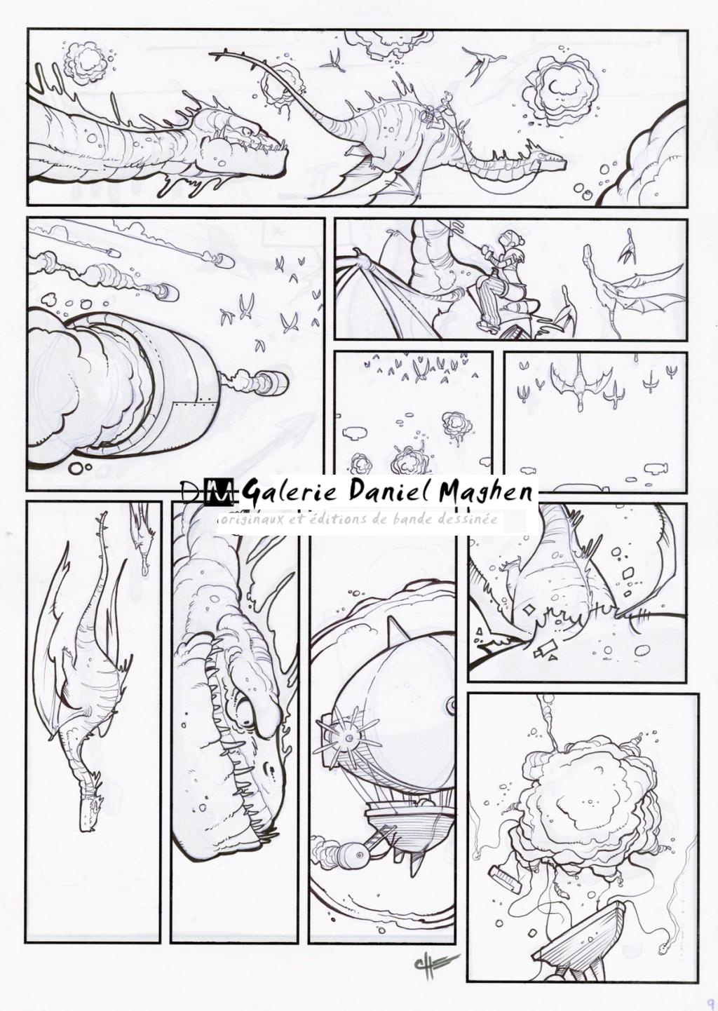 Planche 9 encrée - John Simon Loche - Encre de Chine sur papier - 2316