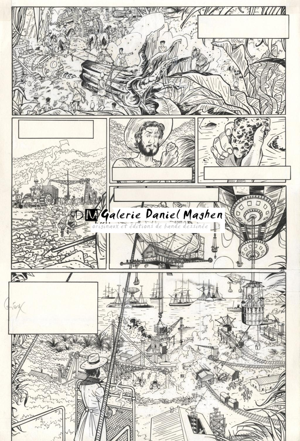 planche 12 rustines cases 1 et 6 - Thierry Gioux - Encre de Chine - 2321