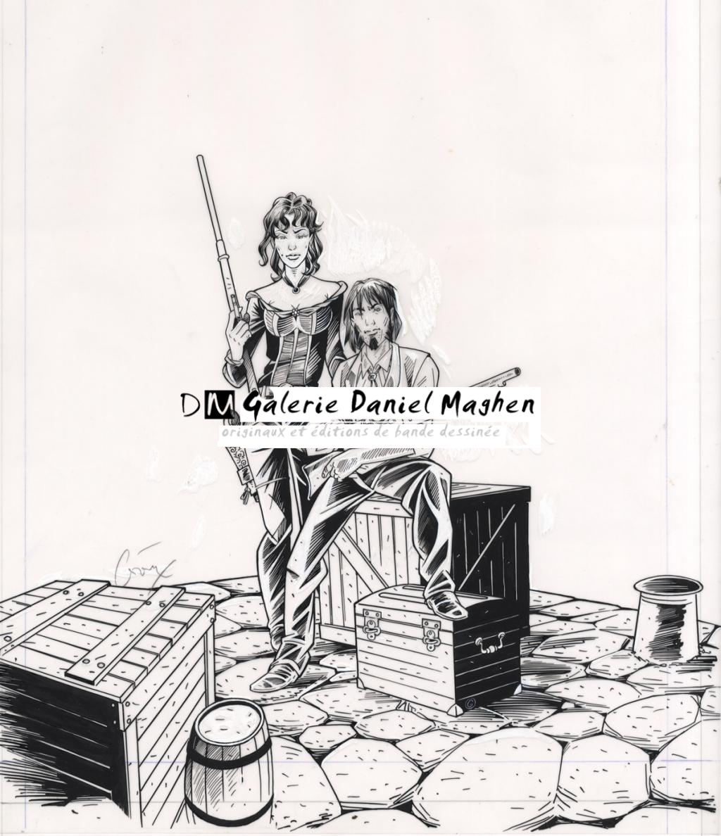 Encré sur calque projet de couverture - Thierry Gioux - Encre de Chine et gouache - 2330