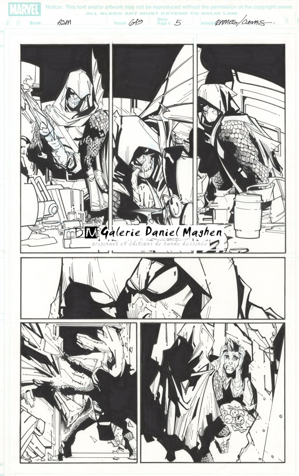 Issue #49 page 5 - Humberto Ramos - Feutre et encre de Chine sur papier - 2390