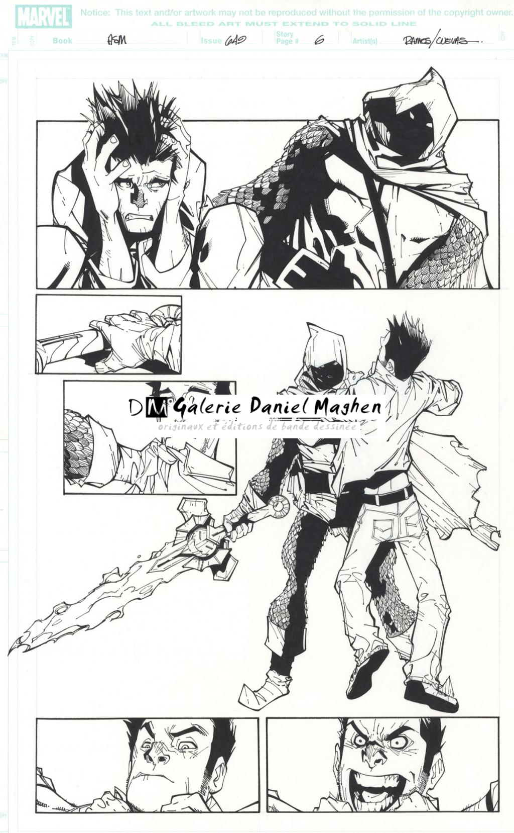 Issue #649 page 6 - Humberto Ramos - Feutre et encre de Chine sur papier - 2391