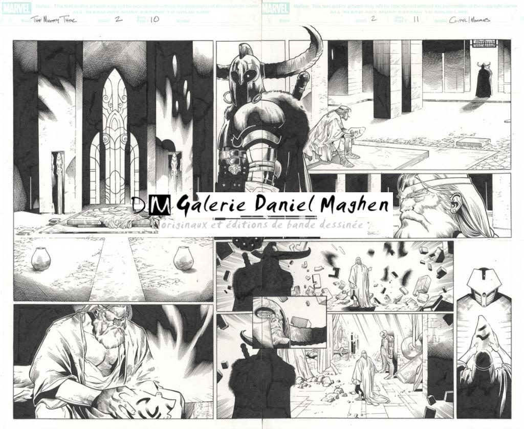 Issue #2 double page 10 et 11 - Olivier Coipel - Encre de Chine - 2358