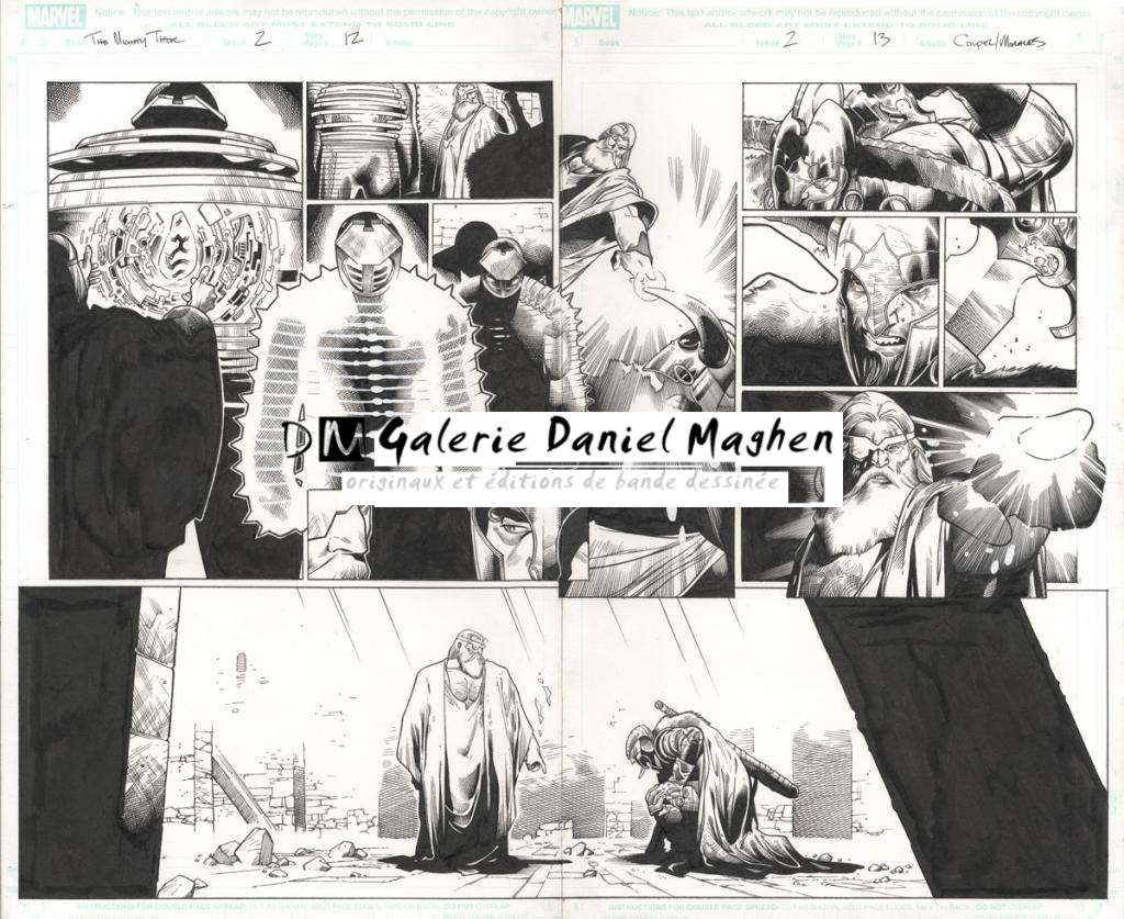 Issue #2 double page 12 et 13 - Olivier Coipel - Encre de Chine - 2359