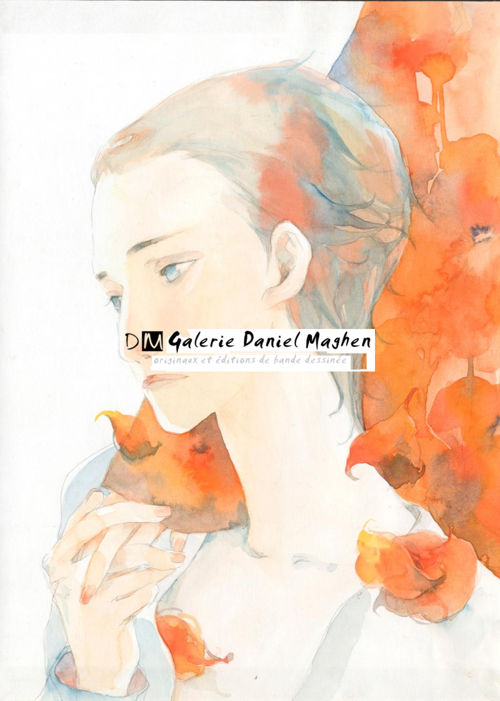 Illustration originale - portrait - Mimi - Aquarelle sur papier - 2430