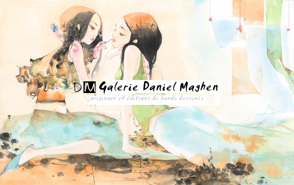 Illustration originale - Scène de maquillage - Mimi - Aquarelle et mine de plomb sur papier - 2435