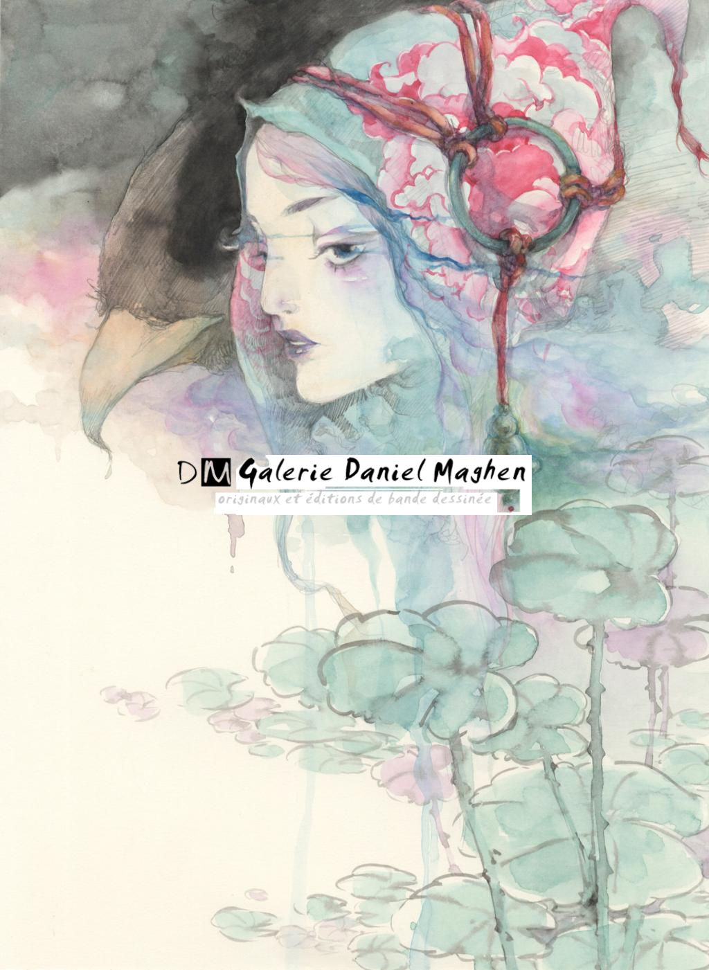 Illustration originale - Femme - Mimi - Aquarelle et mine de plomb sur papier - 2438