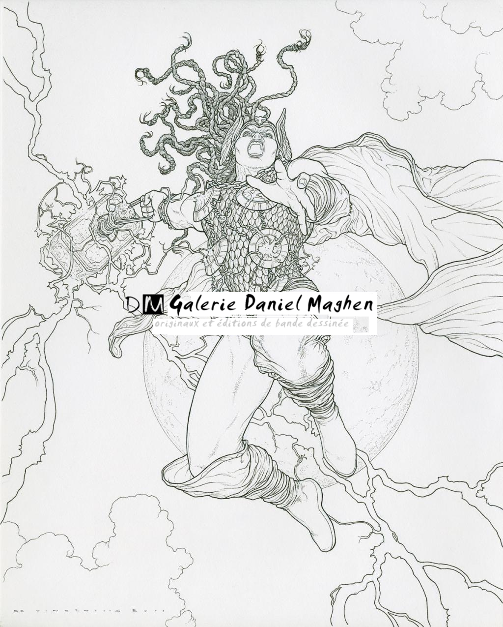 Illustration originale - Thor - Adriano De Vincentiis - Encre de Chine - 2398