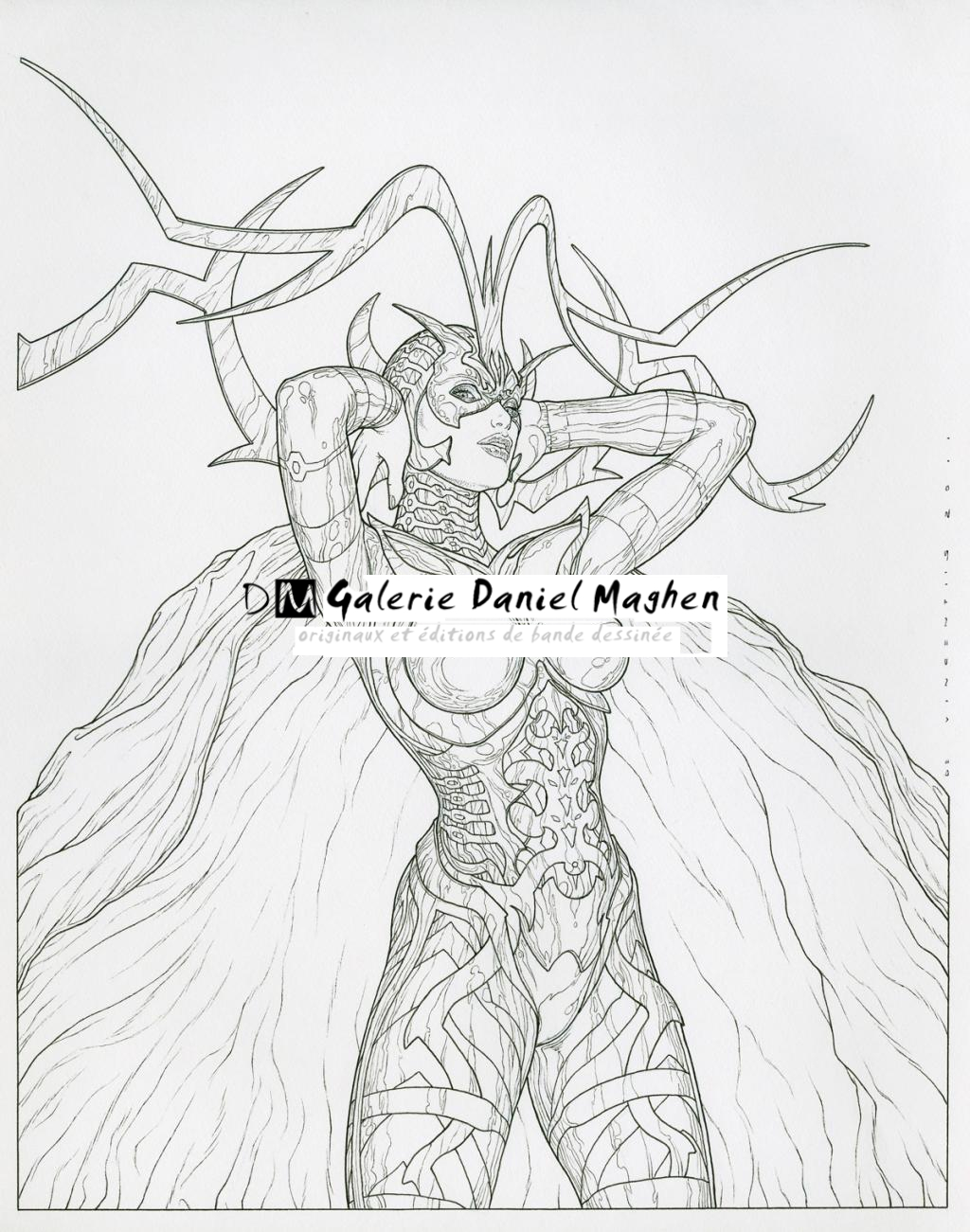 Illustration originale - Hela - Adriano De Vincentiis - Encre de Chine - 2399