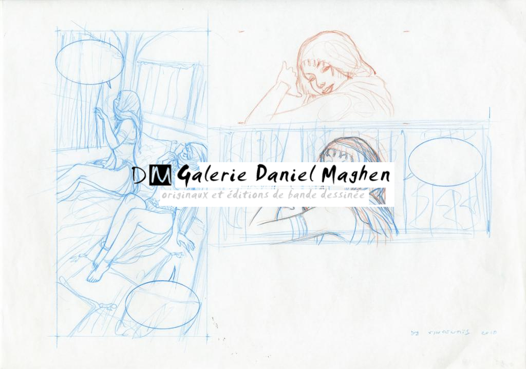 étude de case - Adriano De Vincentiis - Crayon de couleur sur papier - 2412