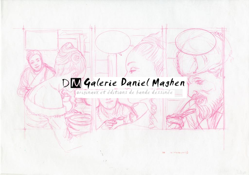 étude de case - Adriano De Vincentiis - Crayon de couleur sur papier - 5484