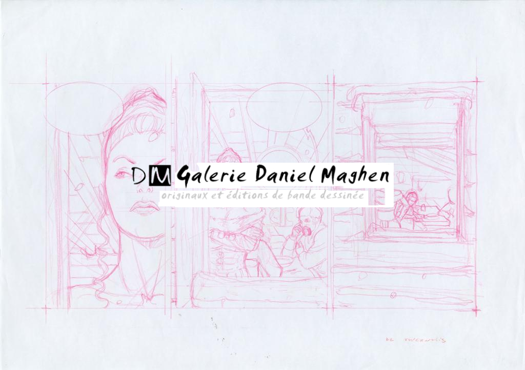 étude de case - Adriano De Vincentiis - Crayon de couleur sur papier - 2416