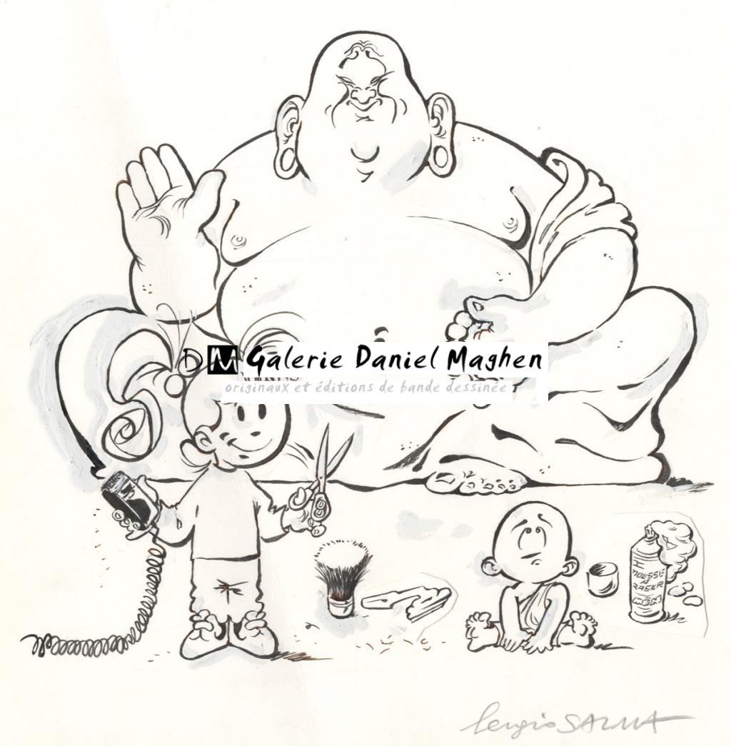 Couverture originale - pliure gauche du dessin - Sergio Salma - Encre de Chine - 2469