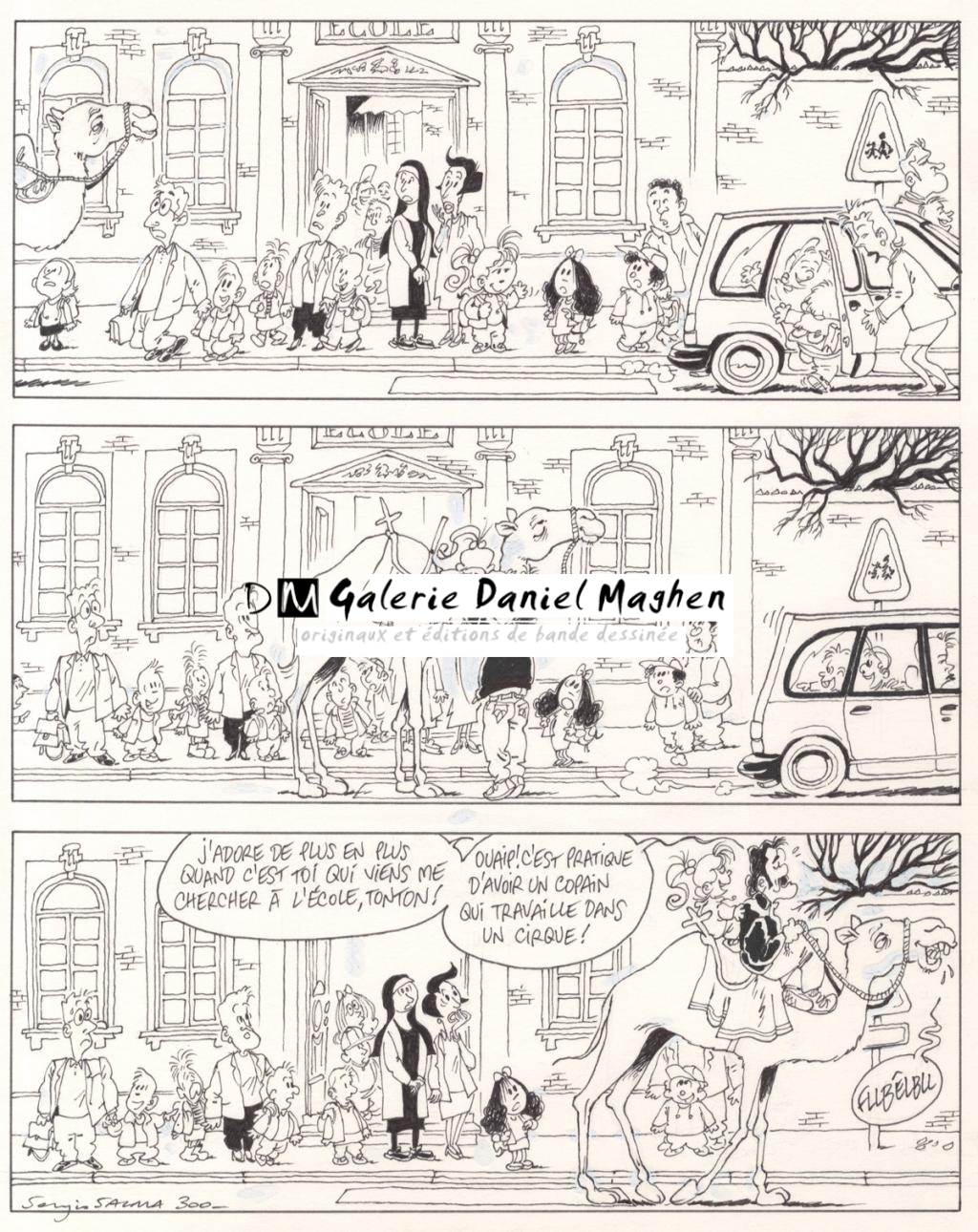 planche originale - gag 300 - Sergio Salma - Encre de Chine - 2477