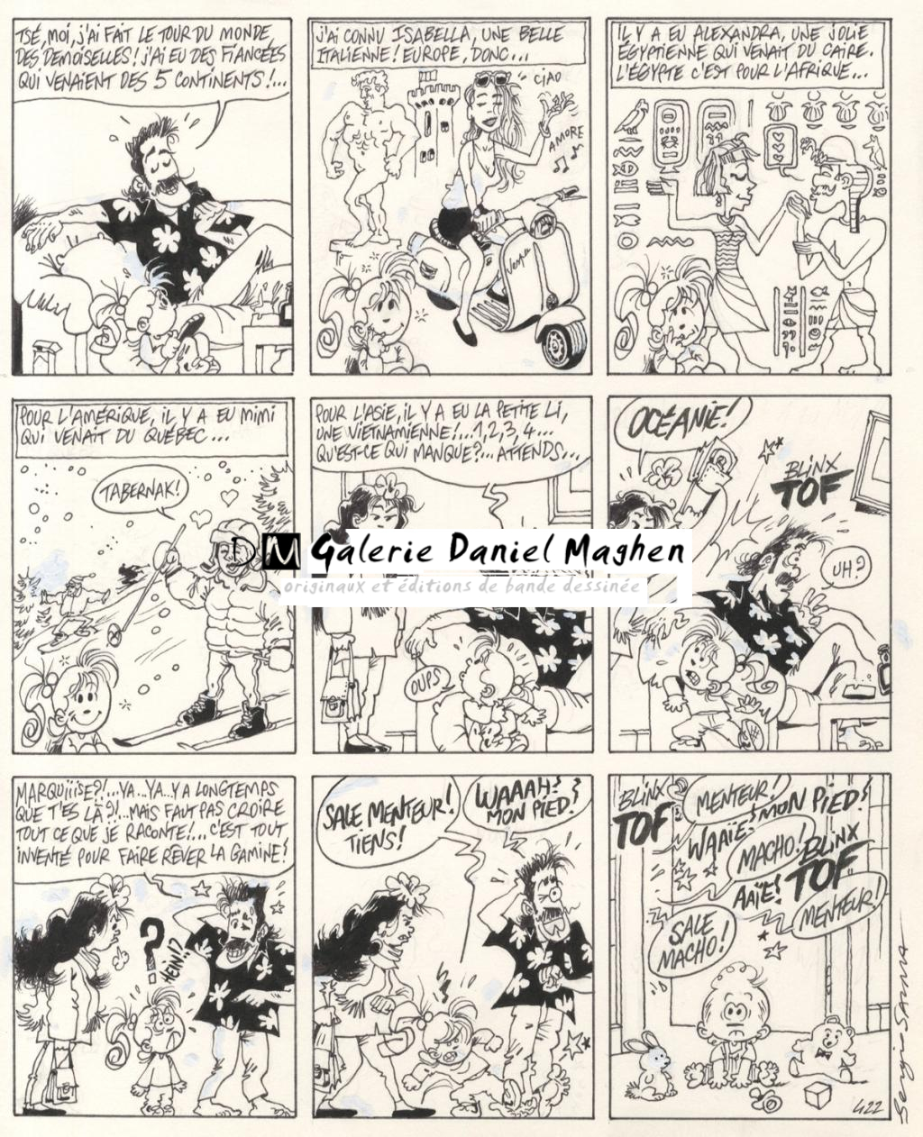 planche originale - gag 422 - Sergio Salma - Encre de Chine - 2482