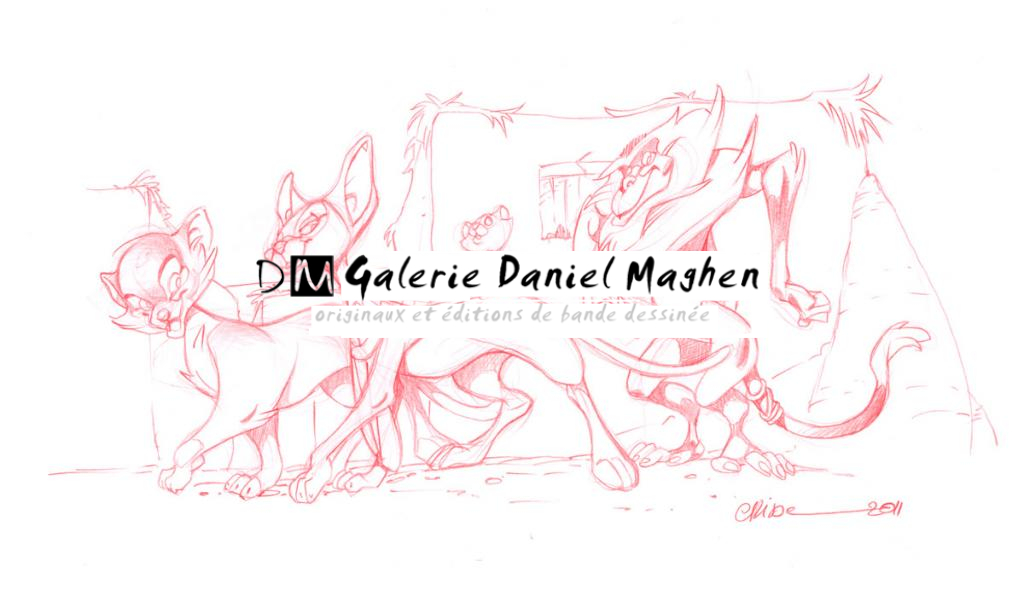 Crayonné original - Crisse - Crayon de couleur sur papier - 2516