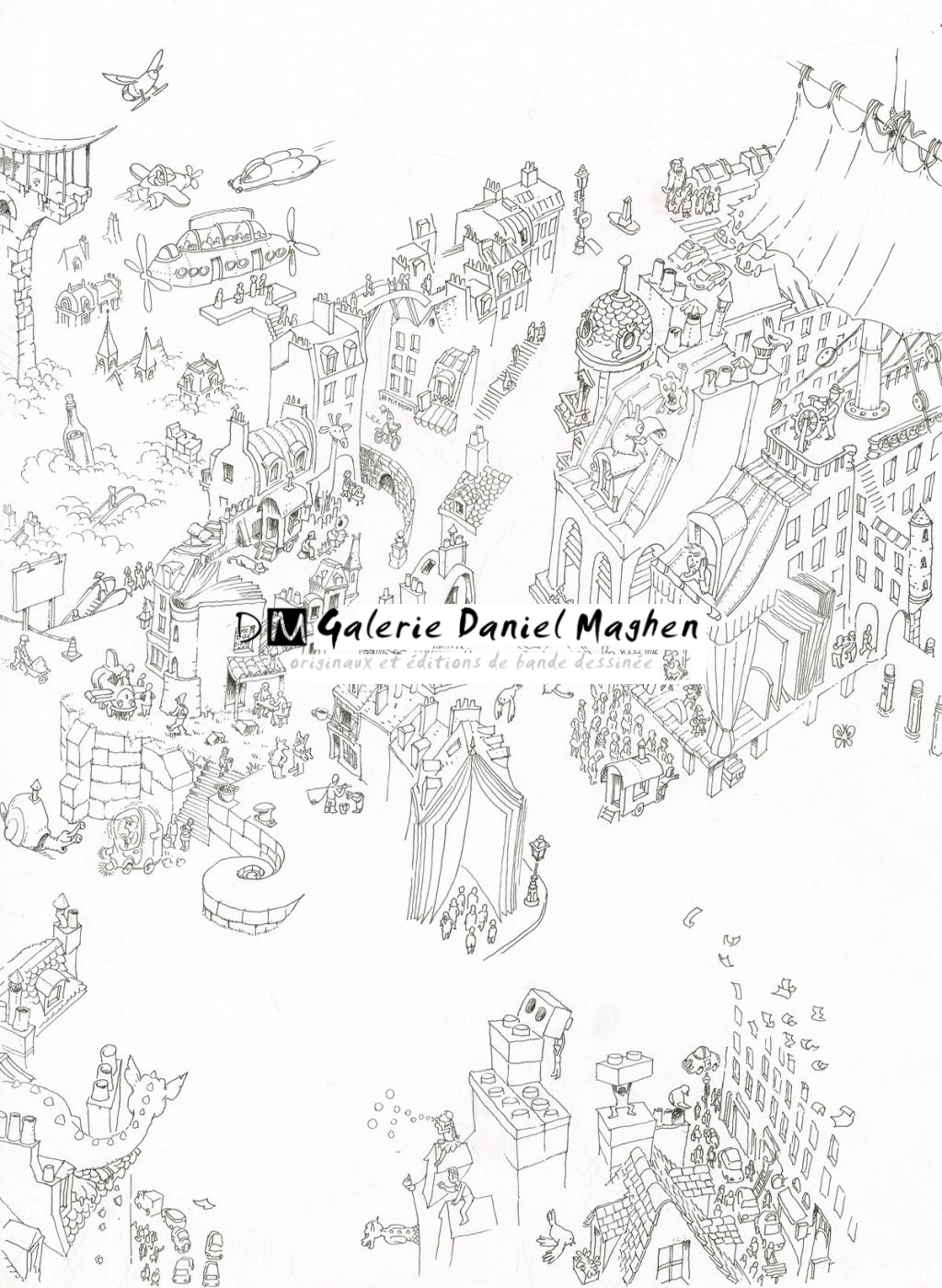 illustration originale 
"la girafe zinc - Jean-Martial Dubois - Encre de Chine - 2530