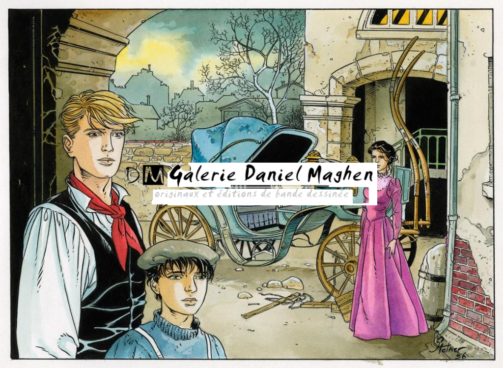 Illustration originale - Eric Stalner - Encre de Chine et encre de couleur sur papier - 2503