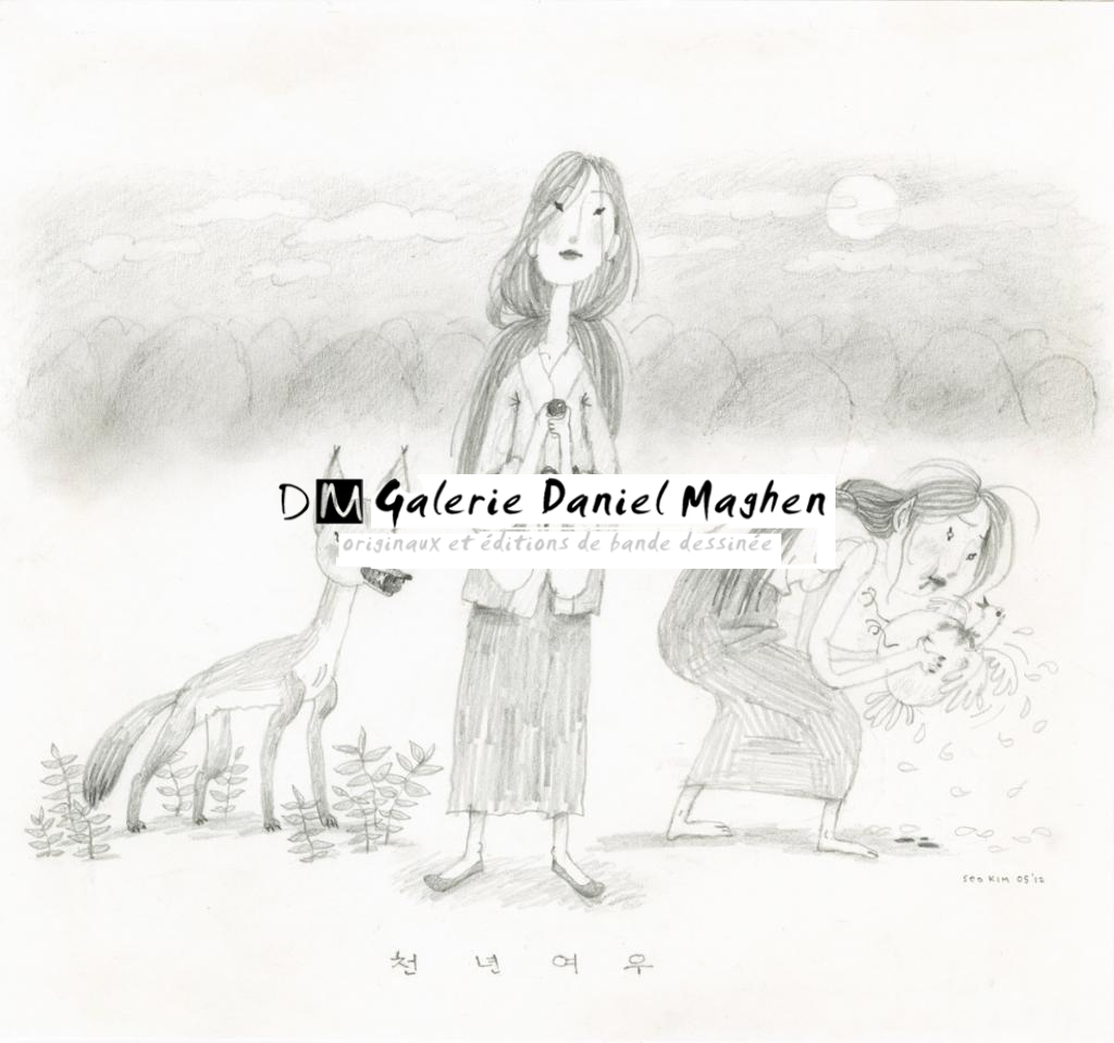 Kim Seo
"Thousand Year Fox" de Byeong Kyu Kim - The Book Show - Mine de plomb sur papier - 2509