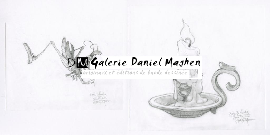 The grasshoper from the Jack the Nimble - Scott Gustafson - Mine de plomb sur papier - 2593