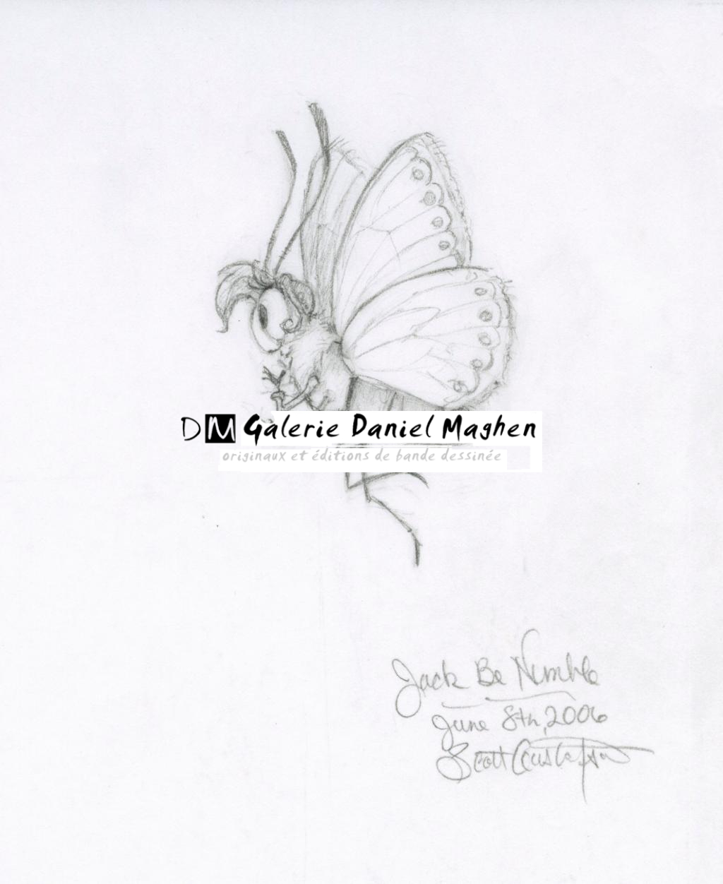 The moth from Jack the Nimble - Scott Gustafson - Mine de plomb sur papier - 2594