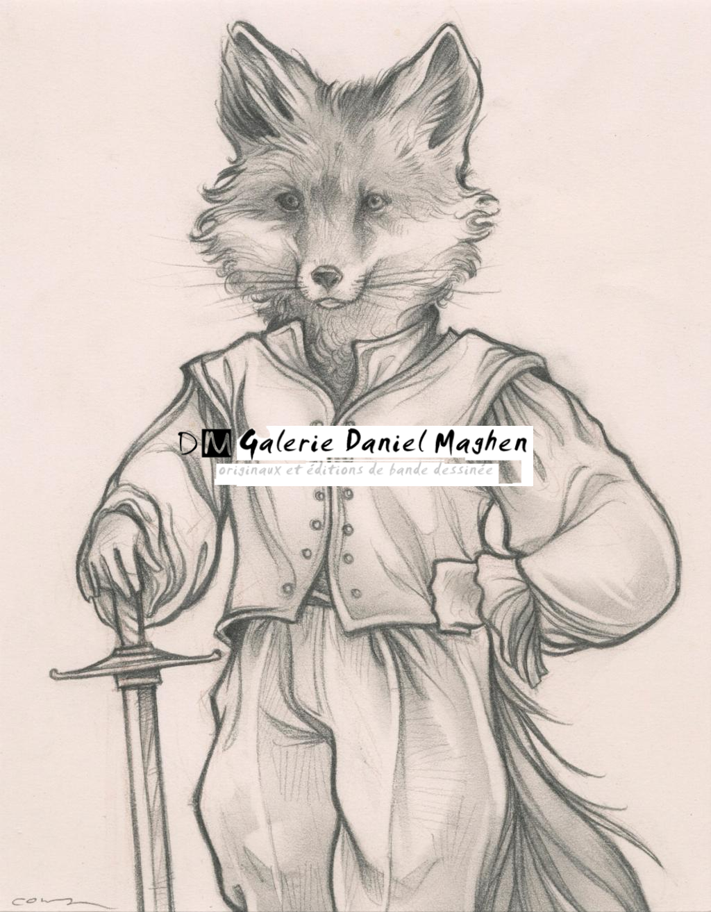 Renard - Cory Godbey - Mine de plomb sur papier - 2586