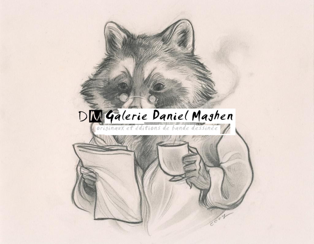 Raton Laveur - Cory Godbey - Mine de plomb sur papier - 2587