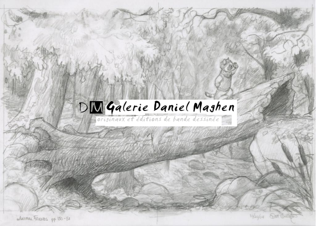 Opening Spread - Animal Friends - Scott Gustafson - Mine de plomb sur calque - 2595