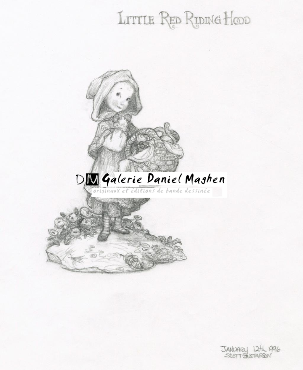 Little Red Riding Hood - Scott Gustafson - Mine de plomb sur papier - 2596