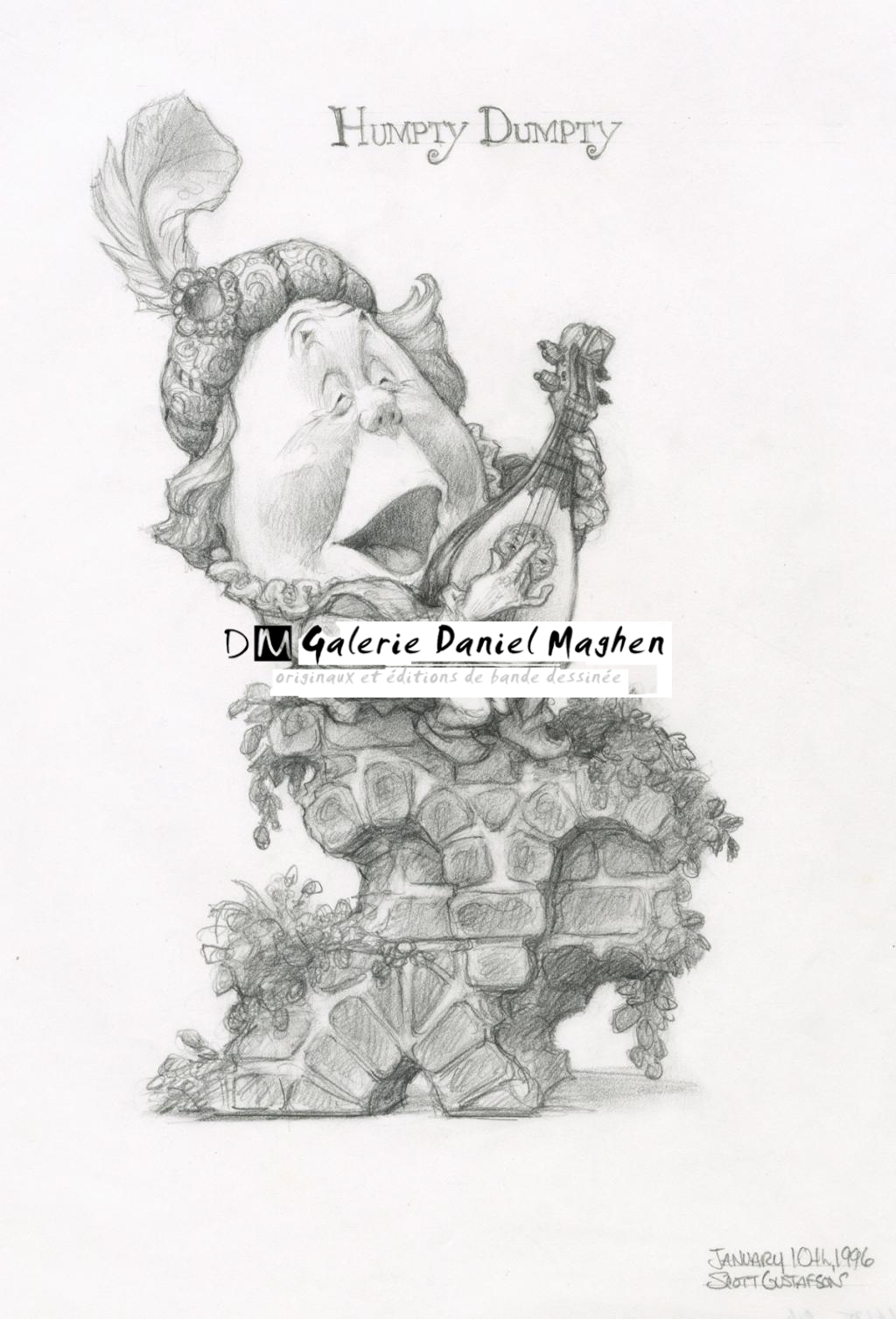 Alice in Wonderland - Humpty Dumpty - Scott Gustafson - Mine de plomb sur papier - 2597