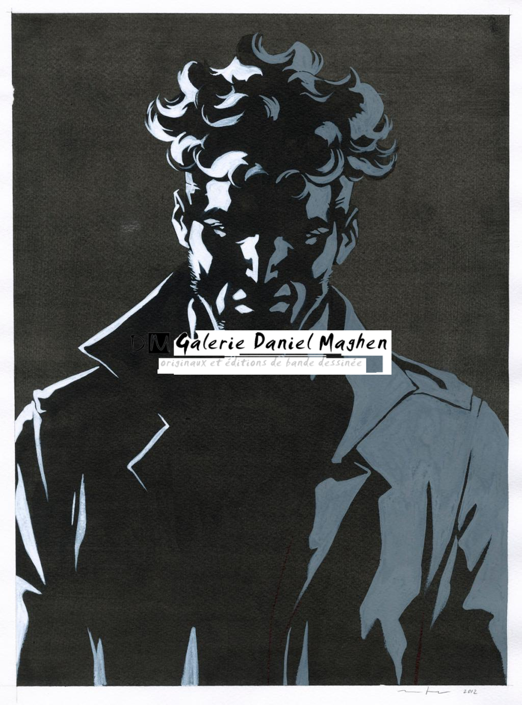 Illustration originale Couverture de l'intégrale tome 2 - Marcial Toledano - Encre de Chine et acrylique sur papier - 2642