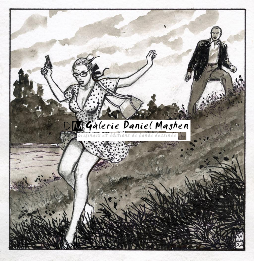 illustration originale - Milo Manara - Encre de Chine sur papier - 2542