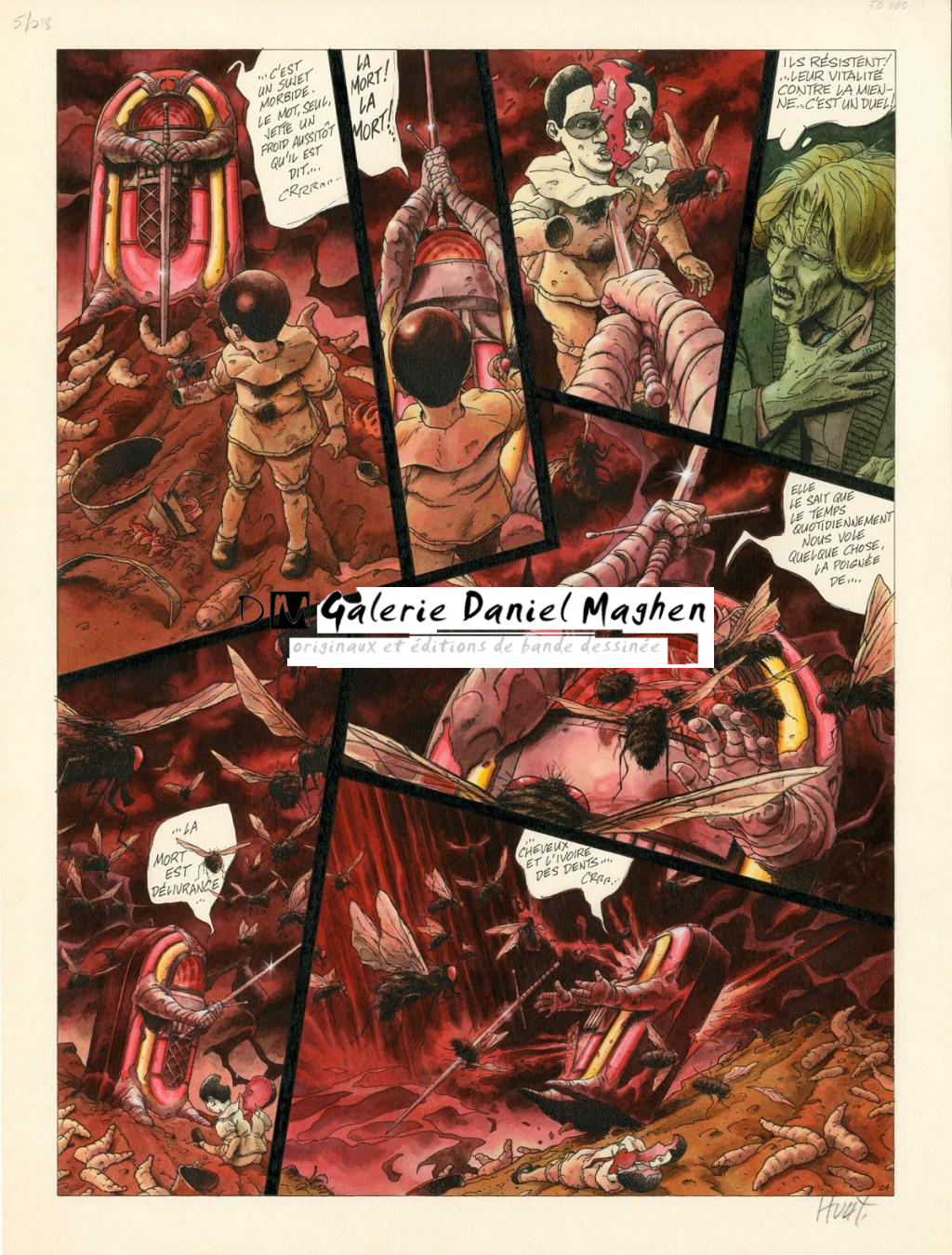 Planche originale - Daniel Hulet - Encre de Chine et encre de couleur sur papier - 3085