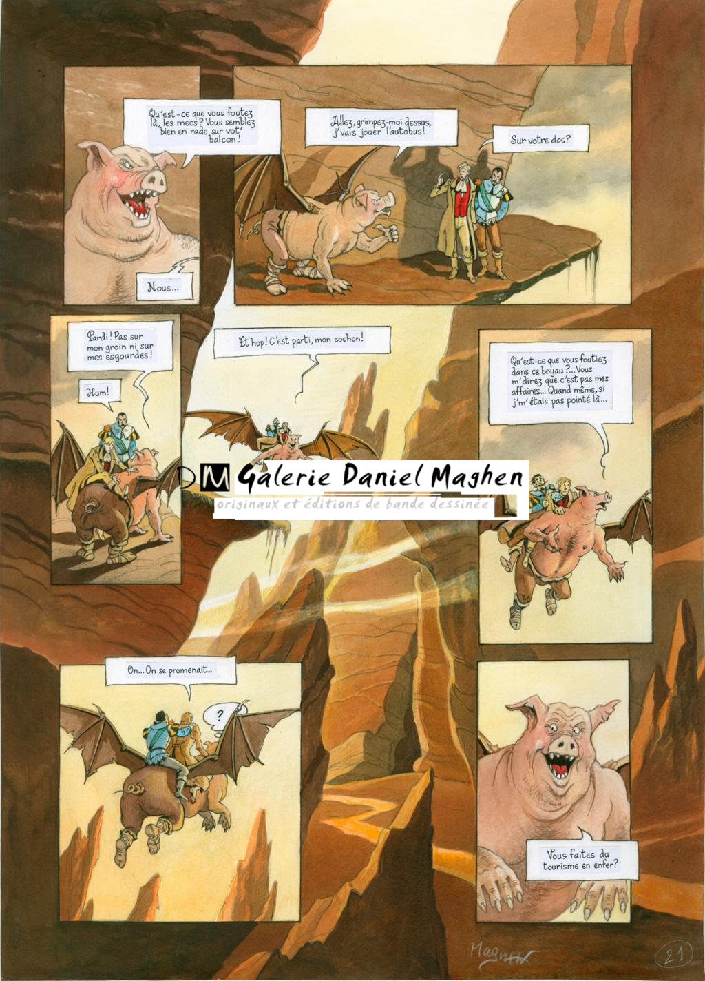 Planche originale - Florence Magnin - Encre de Chine et encre de couleur sur papier - 2645