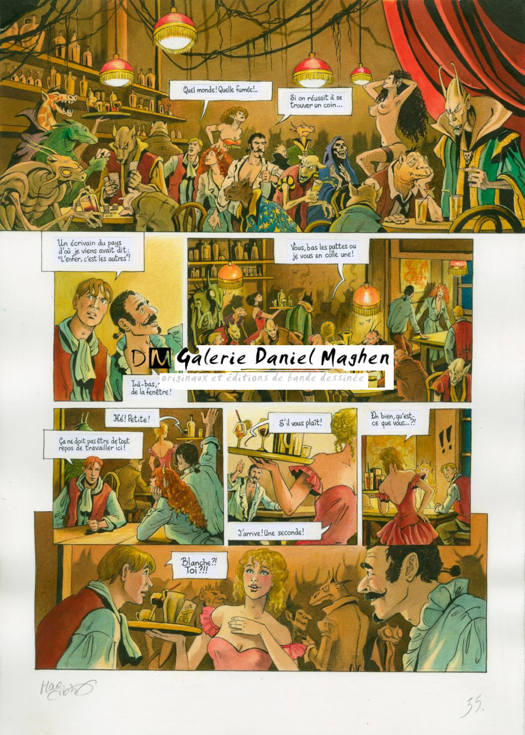 Planche originale - Florence Magnin - Encre de Chine et encre de couleur sur papier - 2648