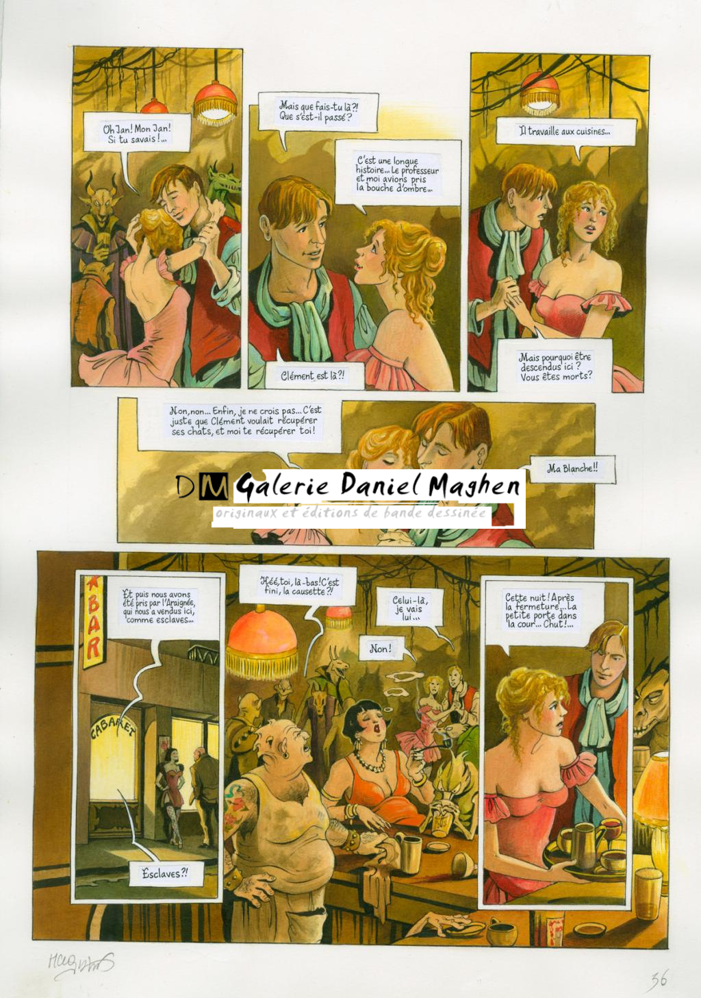 Planche originale - Florence Magnin - Encre de Chine et encre de couleur sur papier - 2649