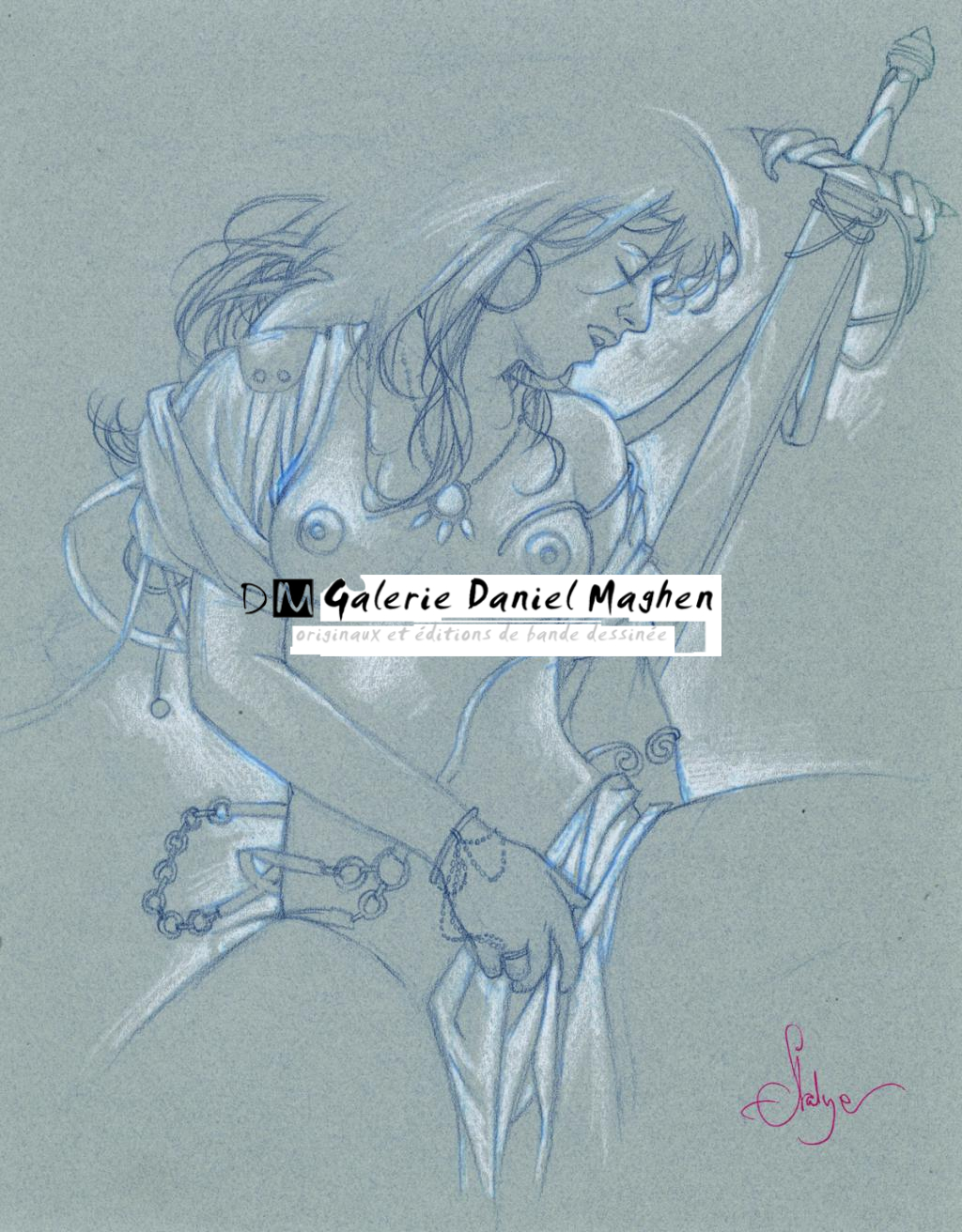 illustration originale, tirage de tête - Eric Stalner - Crayon de couleur sur papier - 2555