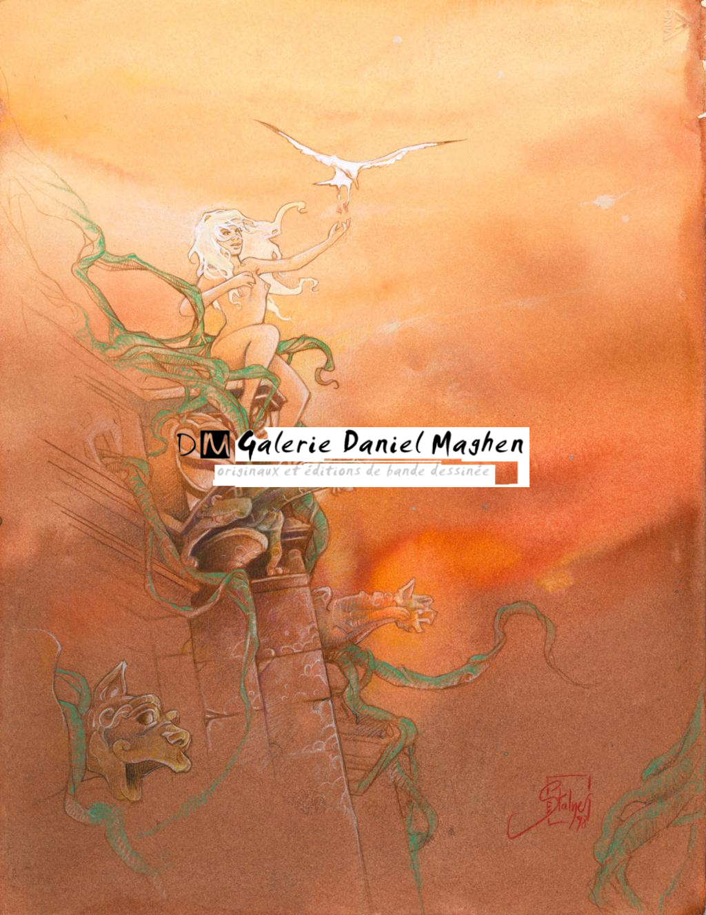 illustration originale - Eric Stalner - Crayon de couleur sur papier - 2557