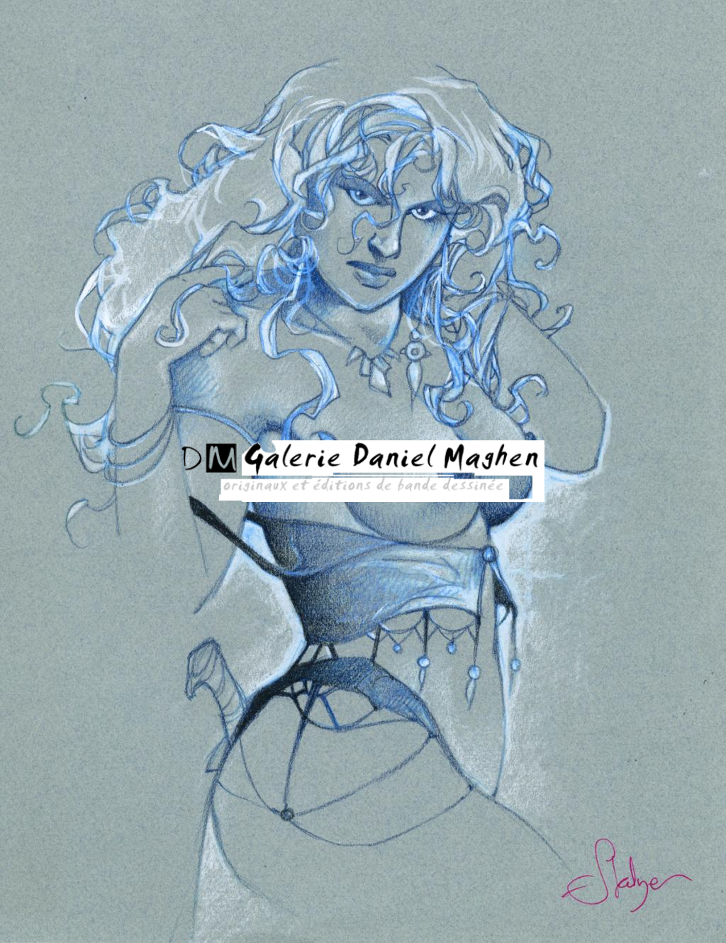 illustration originale, tirage de tête - Eric Stalner - Crayon de couleur sur papier - 2558