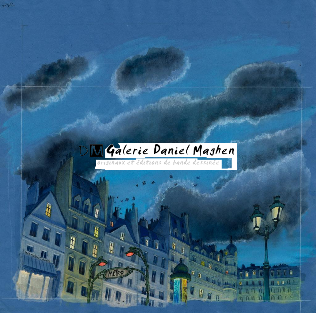 illustration originale - Jean-Martial Dubois - Aquarelle et encre de Chine sur papier - 2577