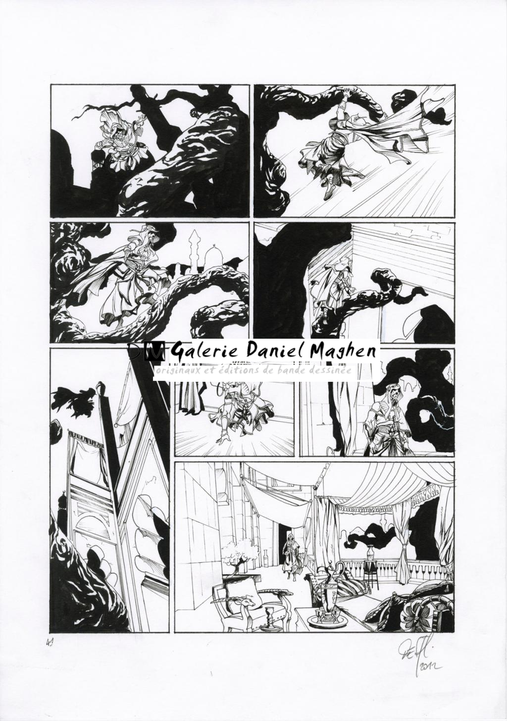 Planche originale - Djillali Defali - Encre de Chine sur papier - 2576