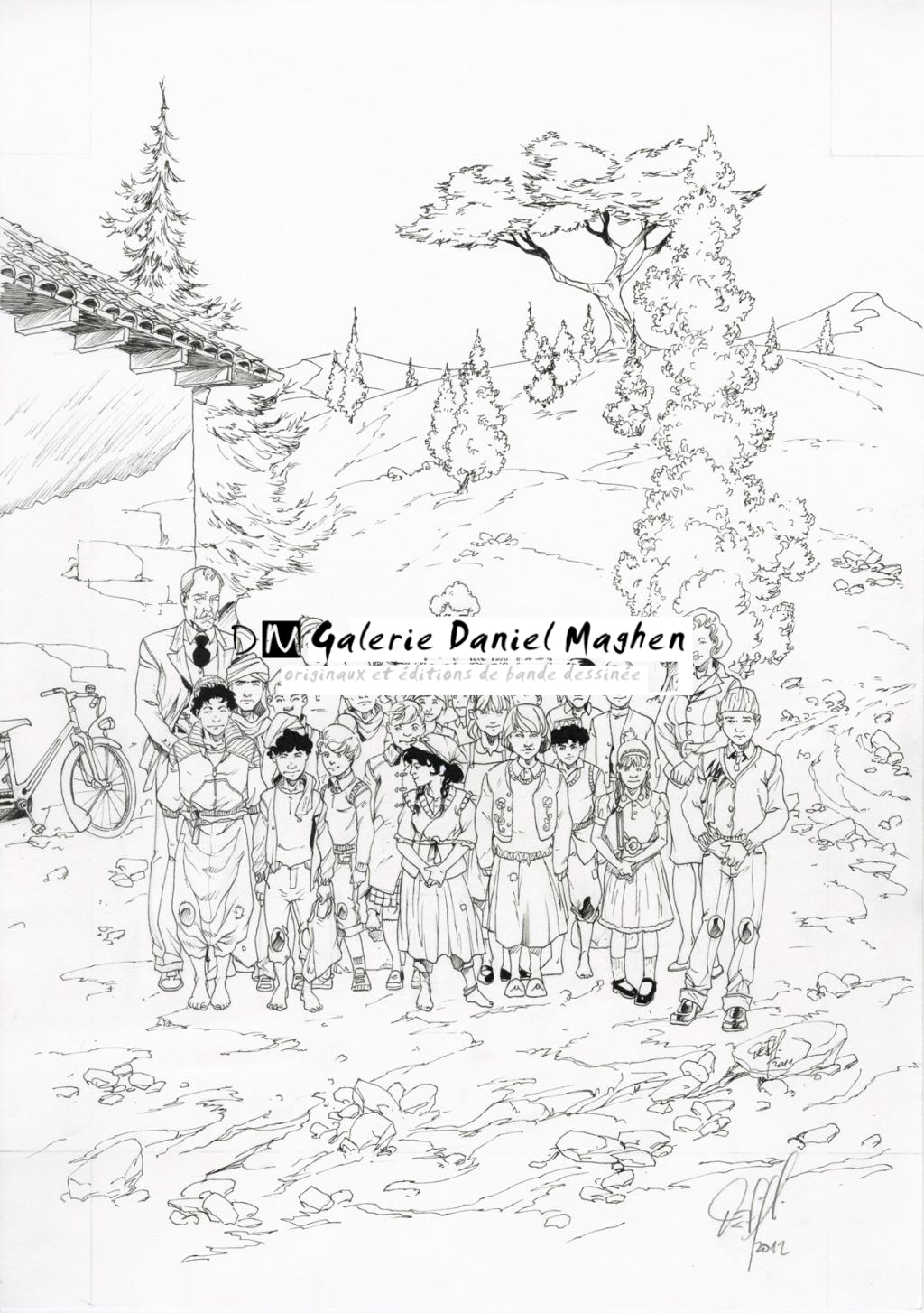 Projet de couverture pour "Lecons coloniales - Djillali Defali - Encre de Chine sur papier - 2559