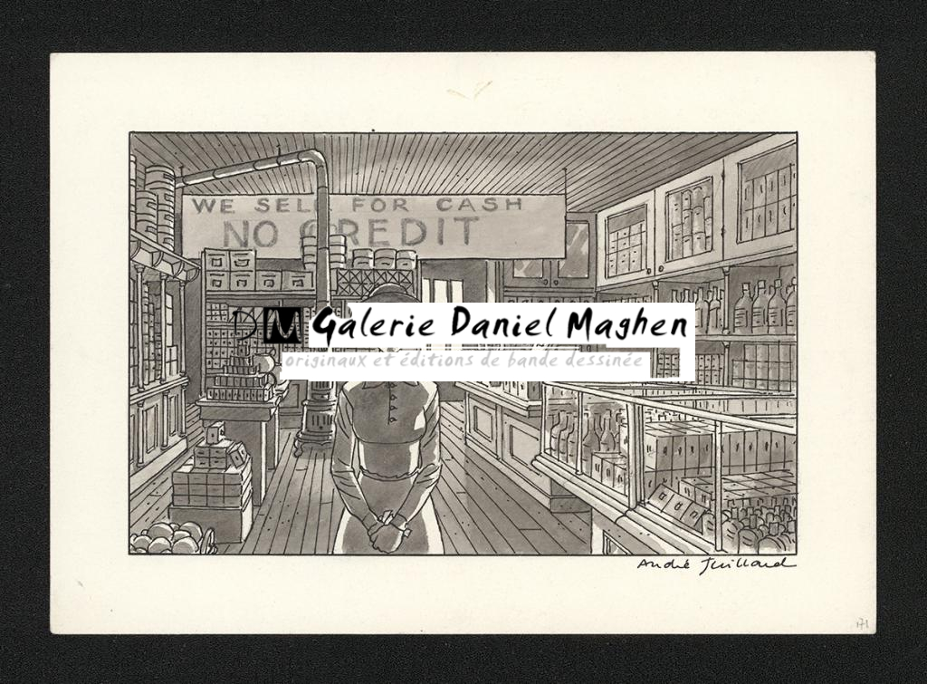 illustration originale - André Juillard - Encre de Chine, lavis et mine de plomb - 6228