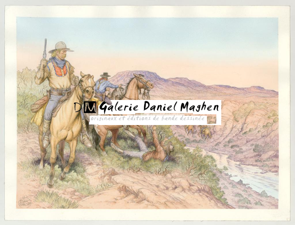 Illustration originale - Michel Blanc-Dumont - Encre de Chine et encre de couleur sur papier - 3212