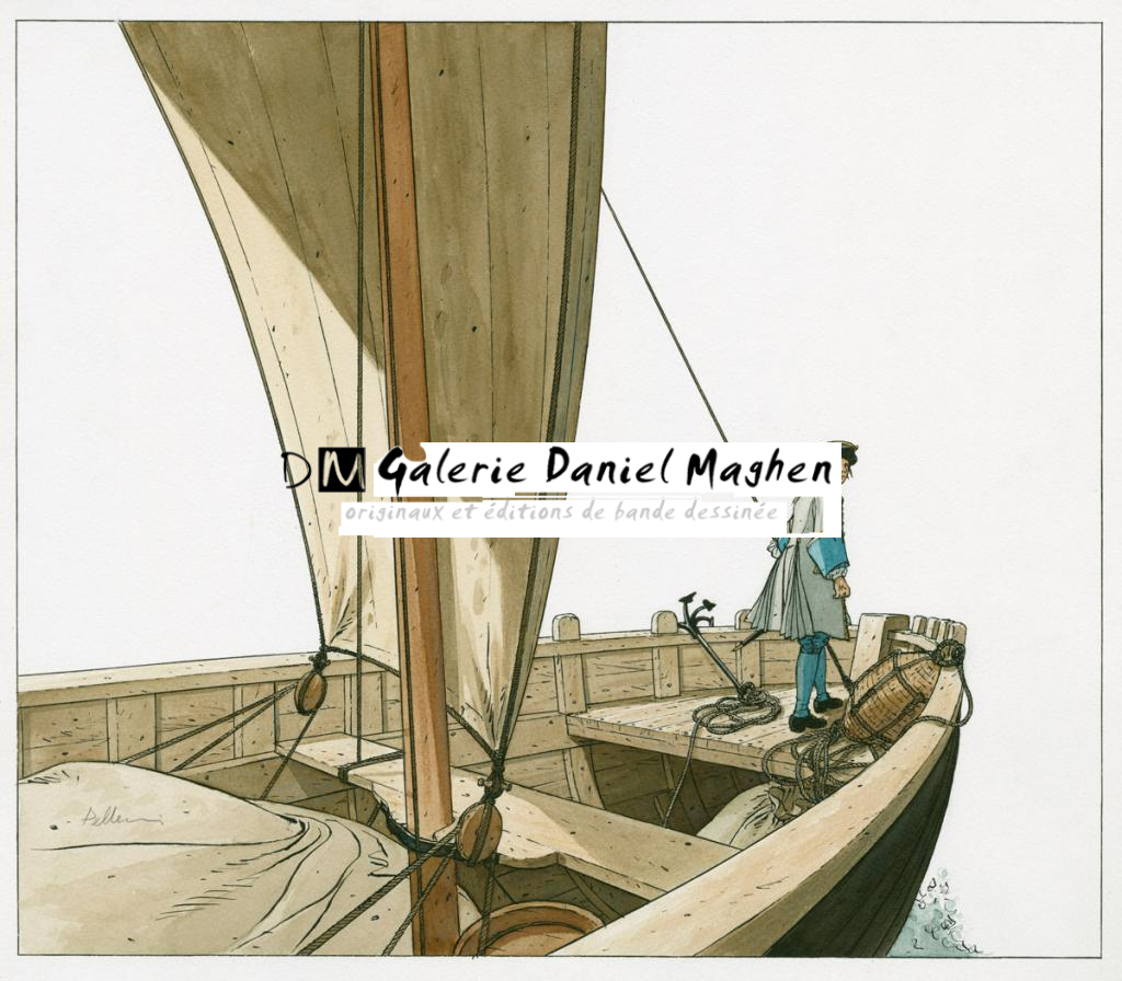 illustration originale - Patrice Pellerin - Encre de couleur et encre de Chine sur papier - 2668