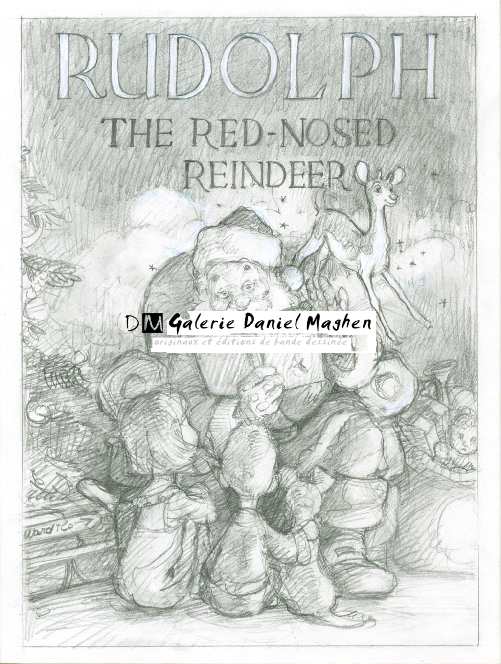 Rudolph - The red nosed Reindeer - Scott Gustafson - Mine de plomb sur papier - 2600